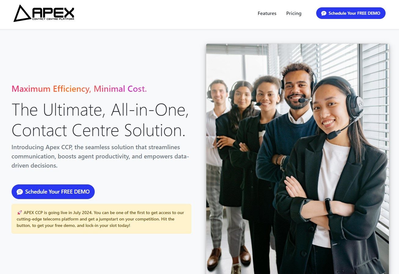 APEX Contact Centre Platform - Screenshot