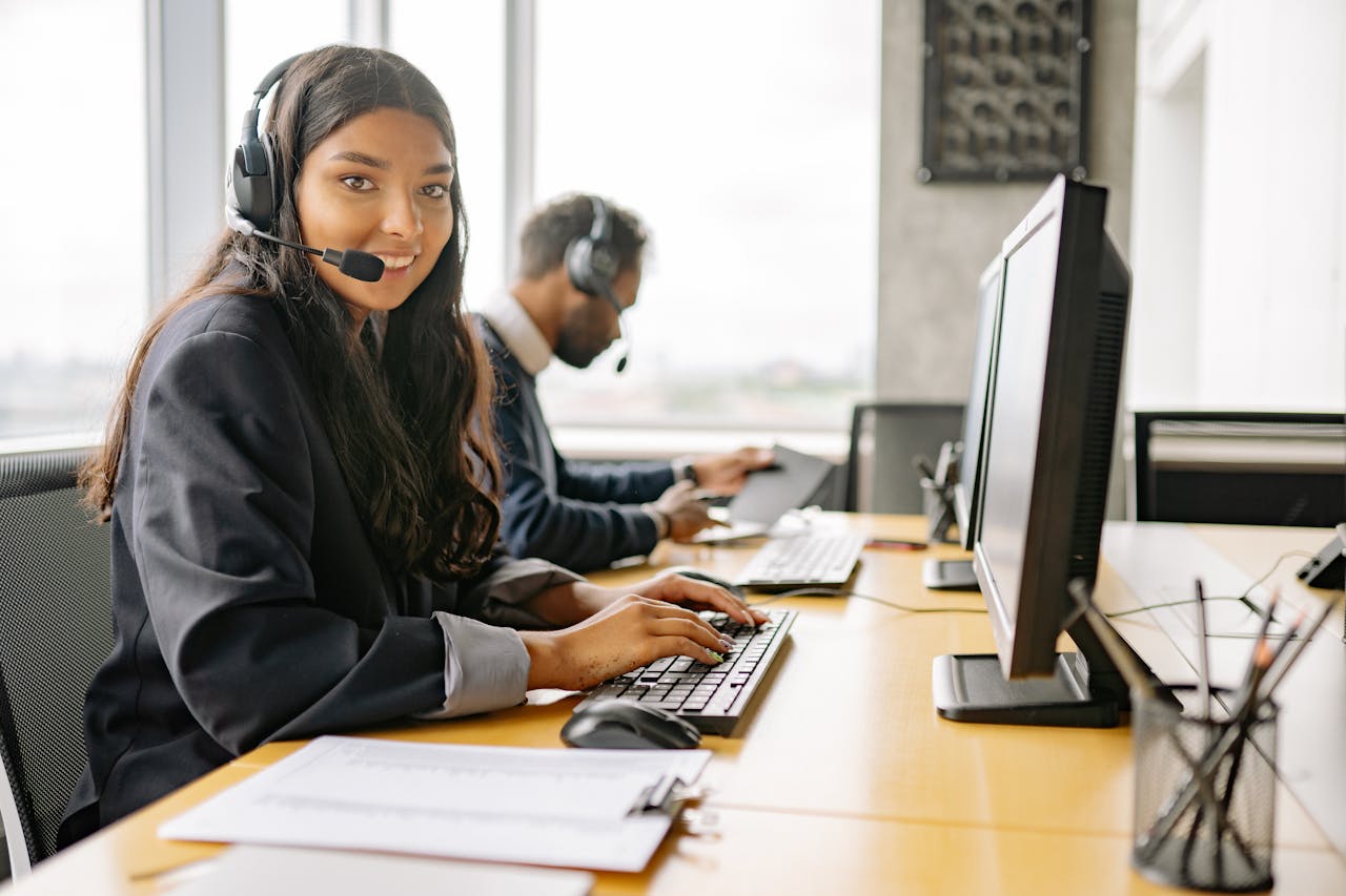 Happy Call Centre Agent