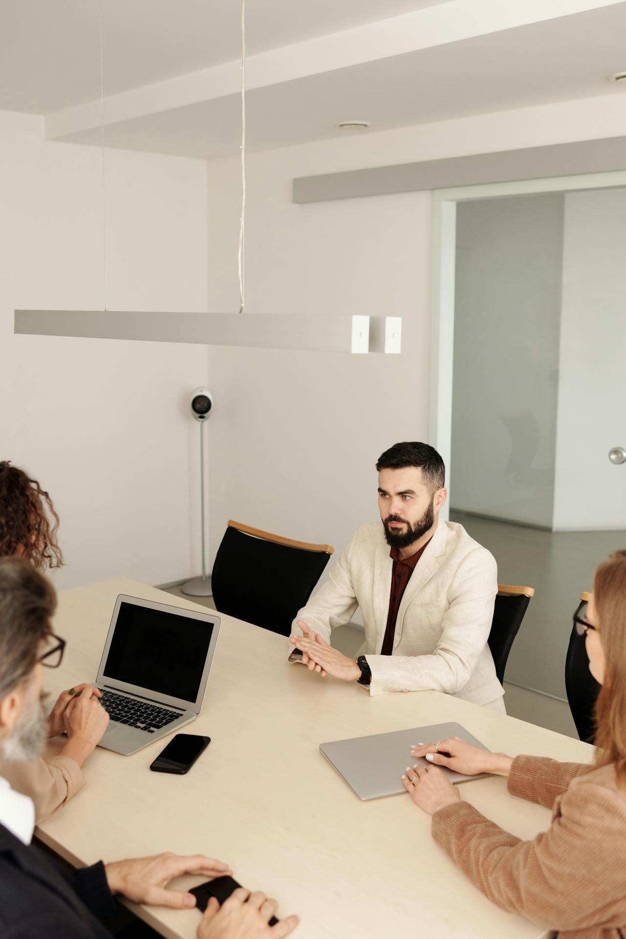 candidate attending interview in recruitment office